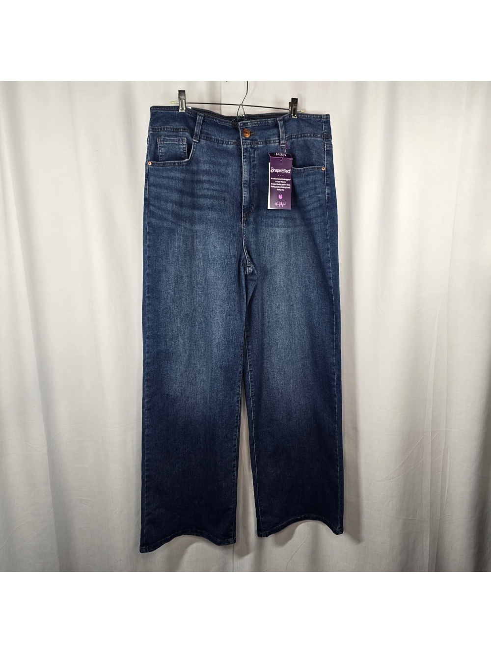 Gloria Vanderbilt Shape Effect Jeans 16 High Rise Wide Leg Tummy Sculpt NWT